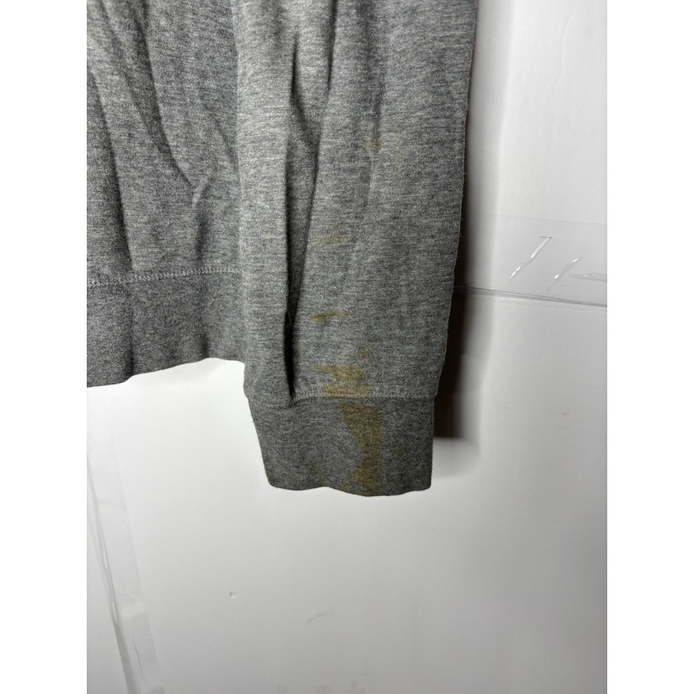 Polo Ralph Lauren Mens Quarter Zip Pullover Heather Gray Cotton Blend Large blem - Picture 7 of 10